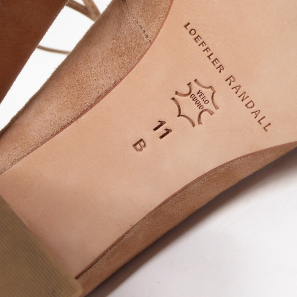 Loeffler Randall Womens Rita Block Heel Pumps Tan Suede Ankle Tie Pointed Toe 11 - Picture 8 of 10